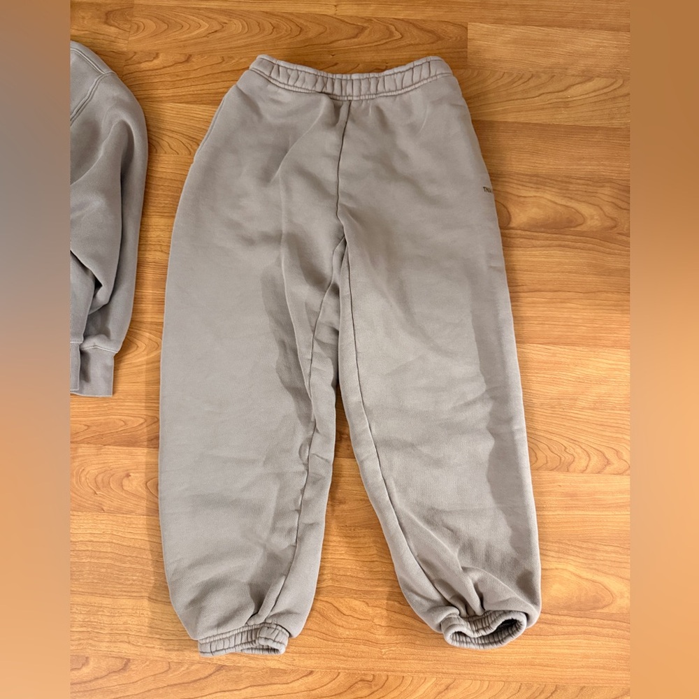Aritzia Taupe Gray Track Joggers